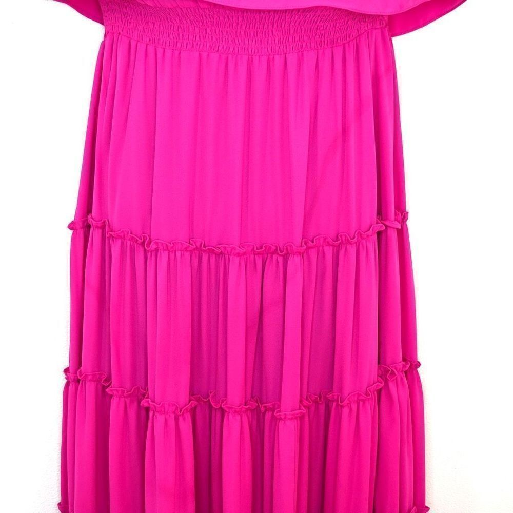 1. State Strapless Ruffled Tiered Dress Pink Size XL NWOT - Picture 11 of 15